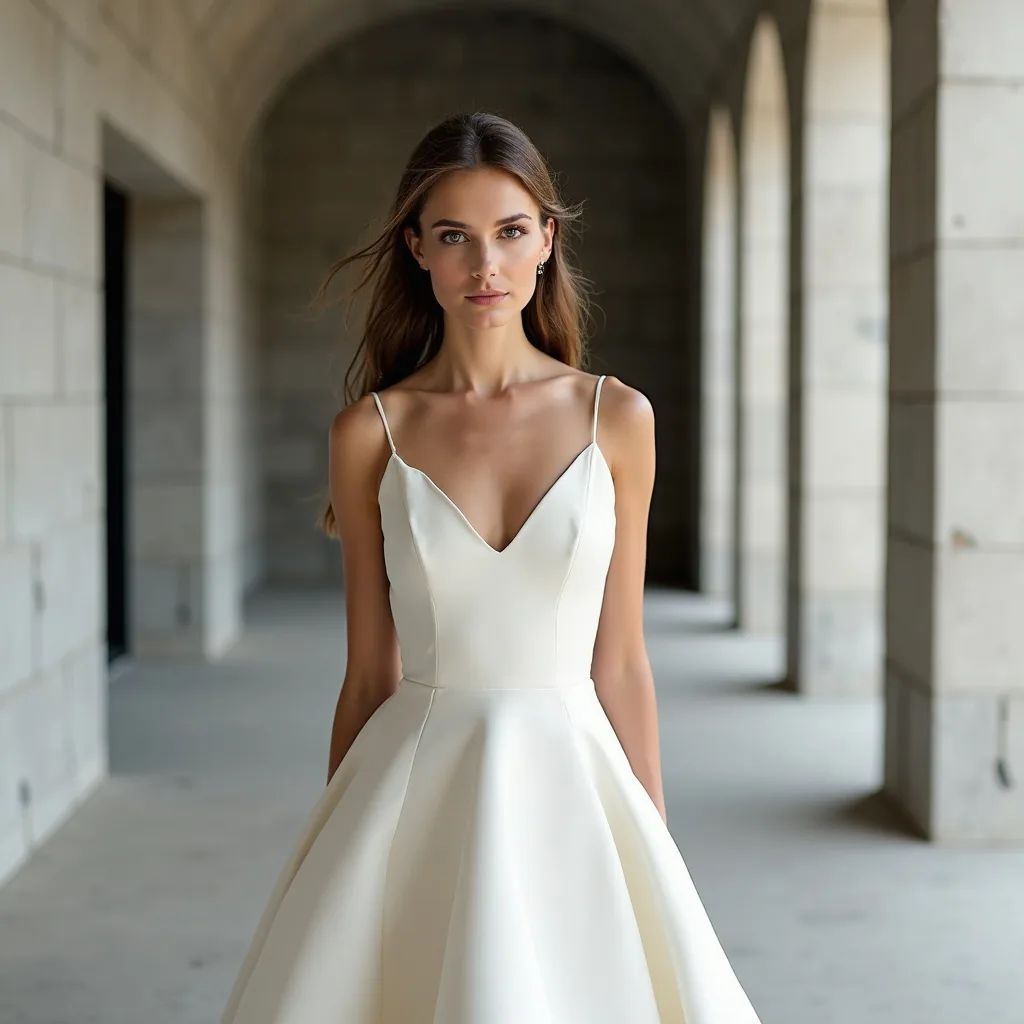Concepto: La novia para una boda minimalista (IA)