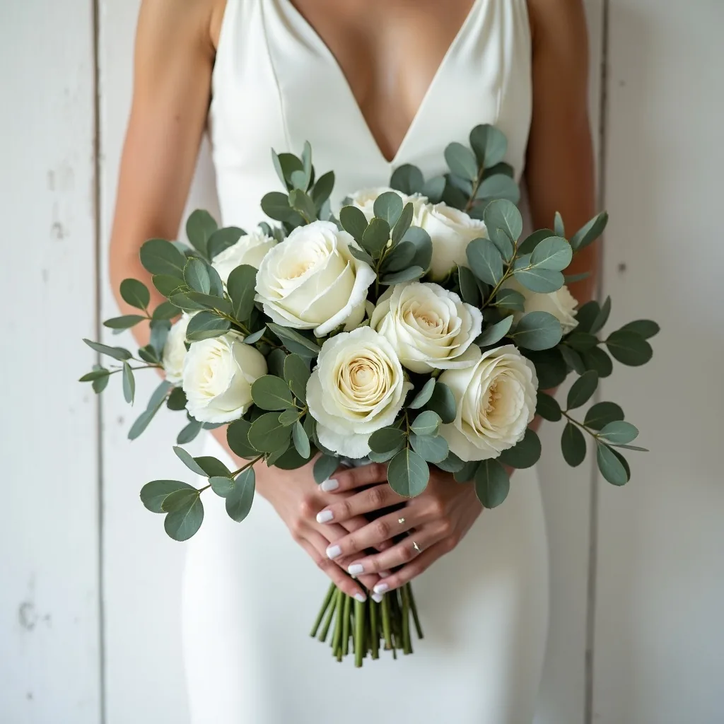 Concepto: El ramo para una boda minimalista (IA)