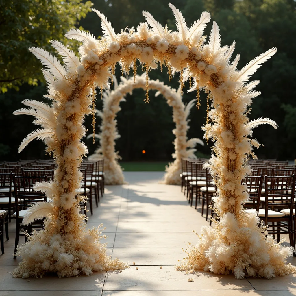 Concepto de Boda Vintage Años 20: Art déco, plumas y champán